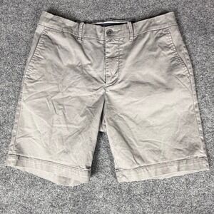 Original Penguin Mens Grey Chino Shorts Size 30 Twill Flat Front Casual Summer